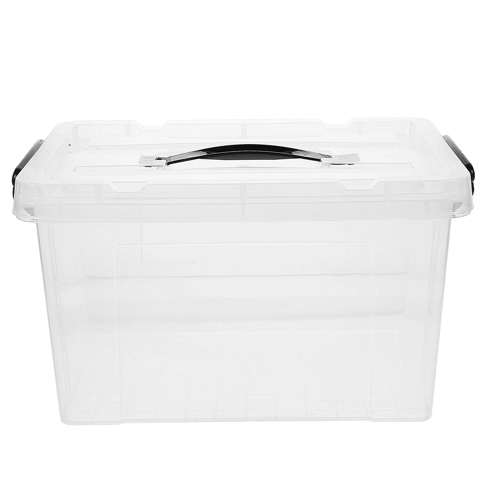

Plastic Storage Box with Lid 8 Inch Large Capacity Lidded Bin for Household Organization Stackable Storage Bins with Lids