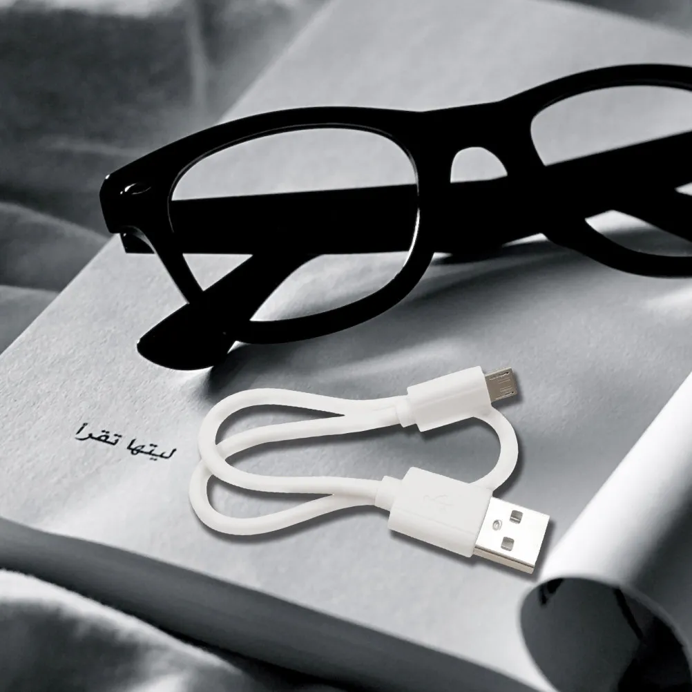USB Cable USB 2.0 High Speed Charging Cord White Plastic Compact Charge Cable for Device Office Home Travel Use