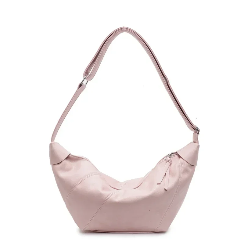 Hilo de coser PU 2025 nuevo producto bolso cruzado de diseñador Popular ligero Color sólido cremallera bolso de hombro de moda