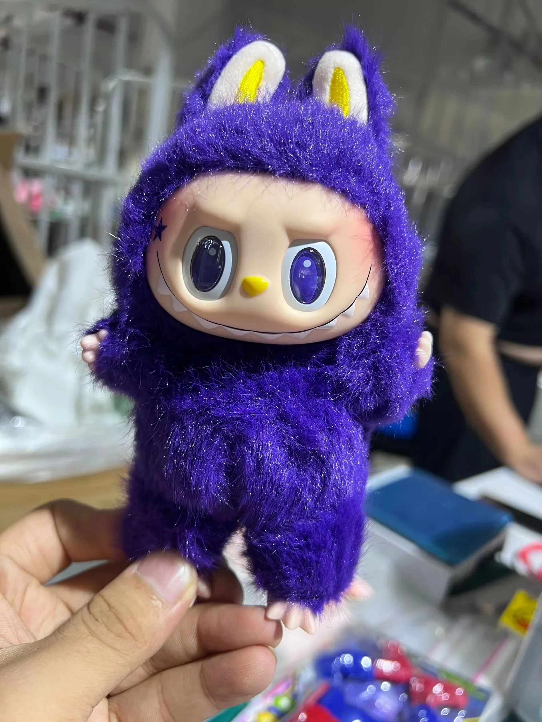 High Quality Labubu 17cm Milanese Purple Kingdom Series Model Doll Toy Cute Enamel Face Monsters Figure Keychain Birthday Gifts