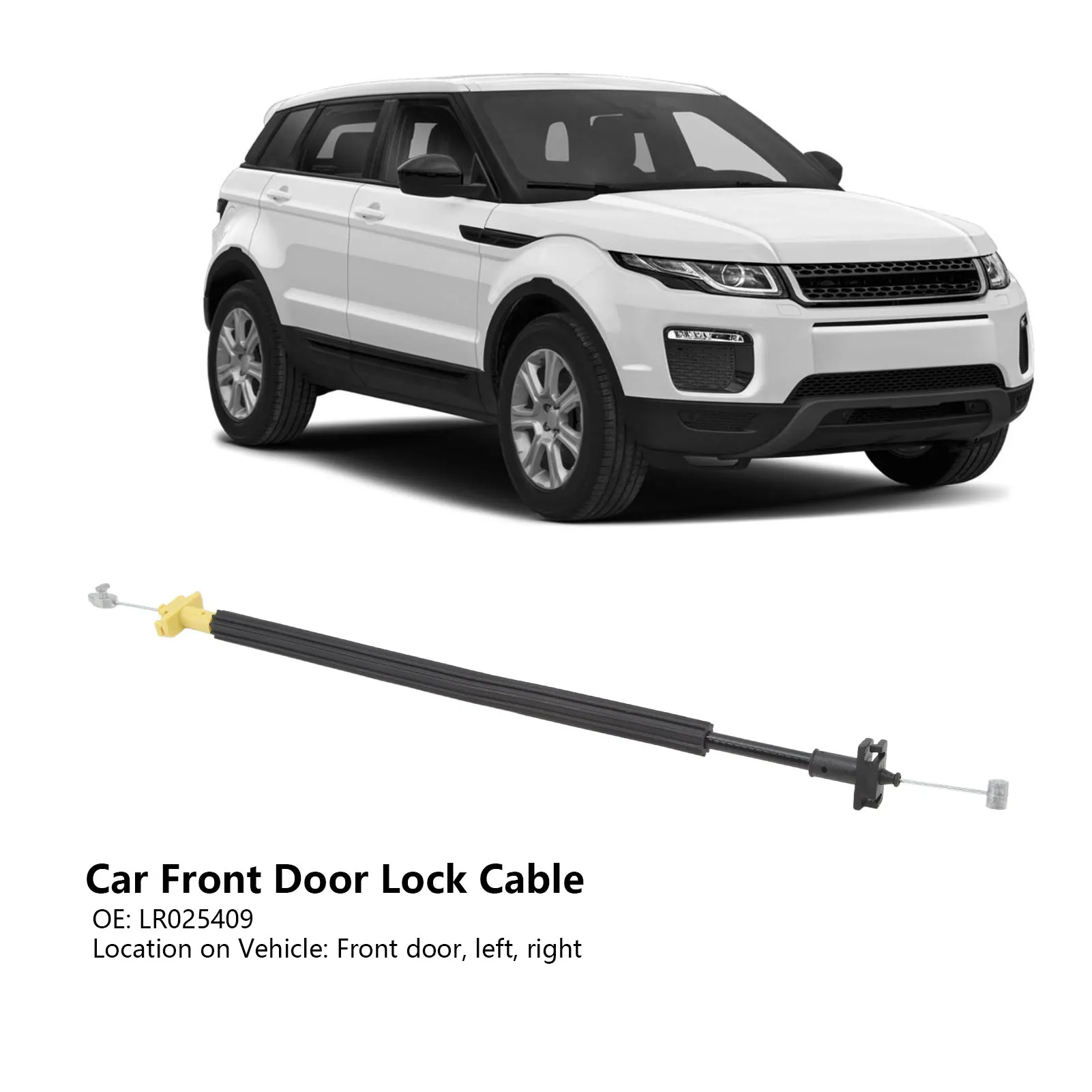 Front Door Lock Cable LR025409 Replacement for Land Rover Range Rover Evoque Left Right Door Handle Latch Release Cable
