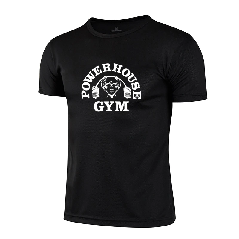 2024 New Men printing T-shirt men Sporting Casual Tee Shirt Male Gym Running Black Quick dry T-shirt Fitness Sports