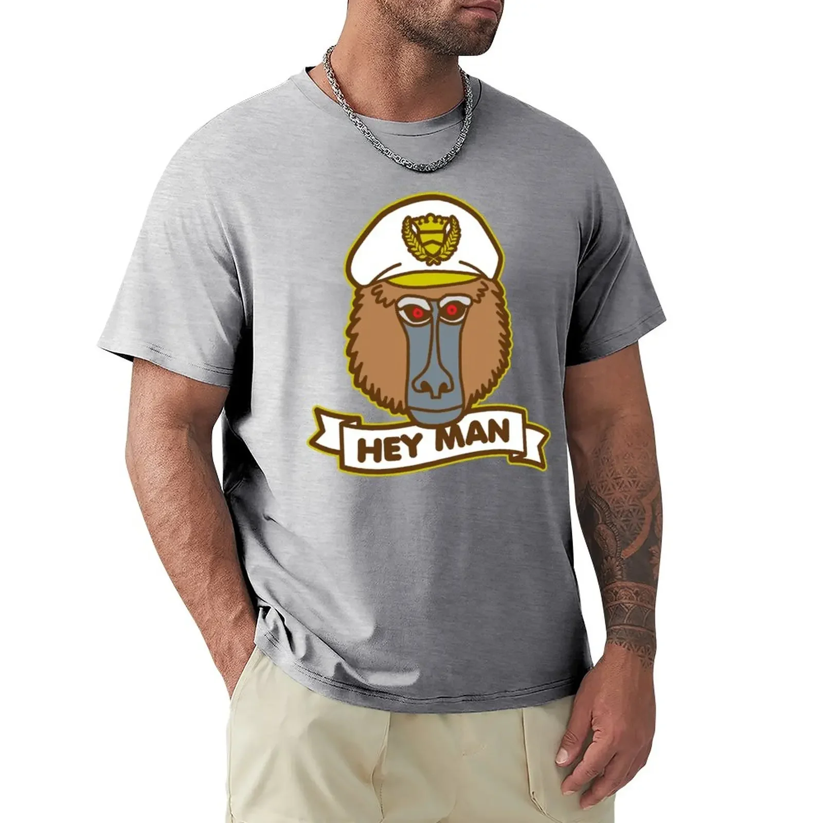 Hey Man Baboon T-Shirt for a boy blacks customs design your own t shirts for men cotton