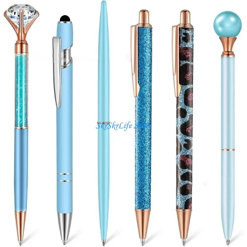 

E65E 6 шт. выдвижная шариковая ручка офисные ручки для письма бизнес-ручка для подписания