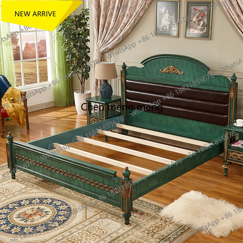 

M138American rural solid wood bed modern simple light luxury large apartment master bedroom double male bed