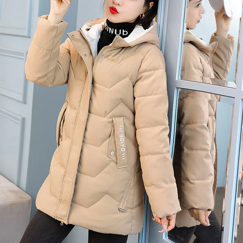 الشتاء رشاقته مقنعين سترات للنساء سليم صالح رسالة مزيج اللون سترة سترة امرأة زر الموضة سستة حتى معطف دافئ الإناث