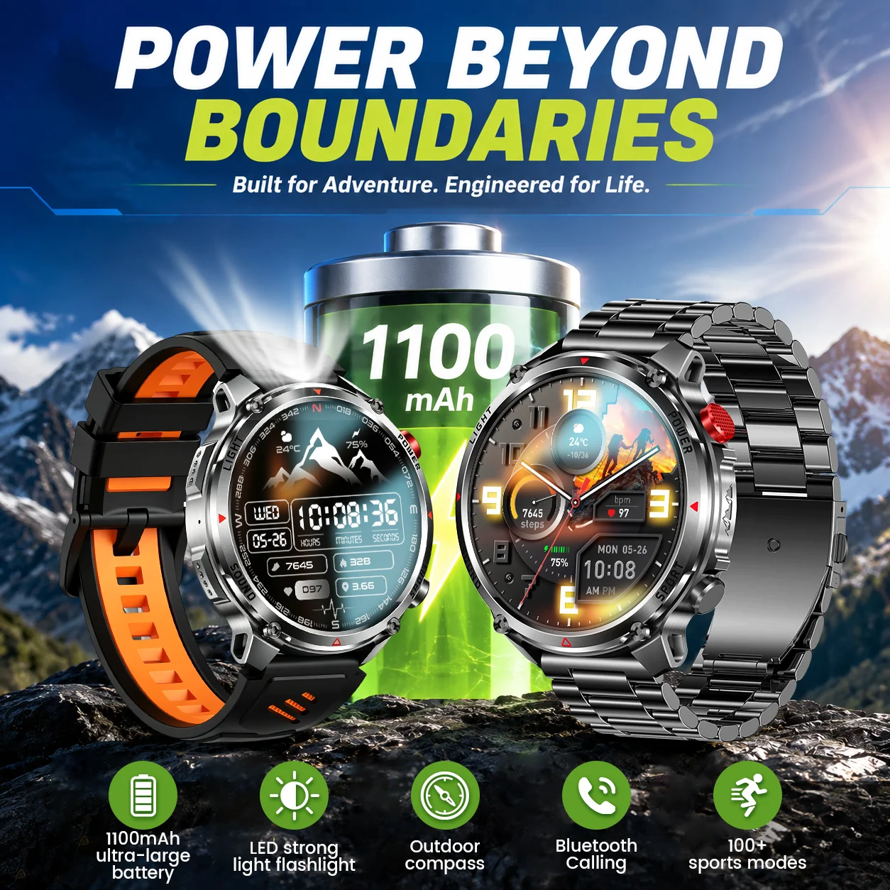 Outdoor Power Monitor - Nuovo Orologio Intelligente da Uomo per