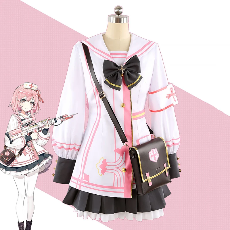 

Костюм для косплея Game Blue Archive Sumi Serina, милая розовая униформа медсестры для женщин, одежда на Хэллоуин, юбка по индивидуальному заказу