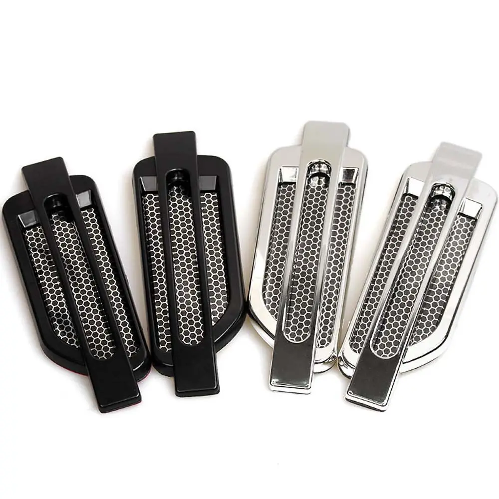 ABS cubierta de malla lateral falsa suministros de estilo de coche cubierta de ventilación de flujo de aire lateral decoración pegatinas de decoración de entrada pegatina de coche 3D