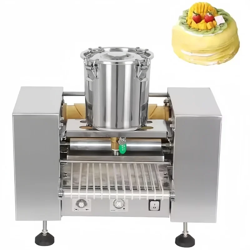 Venda quente elétrica comercial crepe ovo rolo panqueca primavera rolo camada crepe equipamentos mil camadas bolo máquina