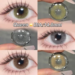 Lentes de contacto de colores con grado de potencia, graduadas con dioptrías, Color Natural, 1 par de lentes para pupilas de belleza, 0 ~-8,00