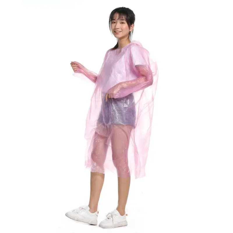 

Disposable Adult Emergency Waterproof Rain Coat Hiking Camping Hood Rainwear Protective Gears Raincoats