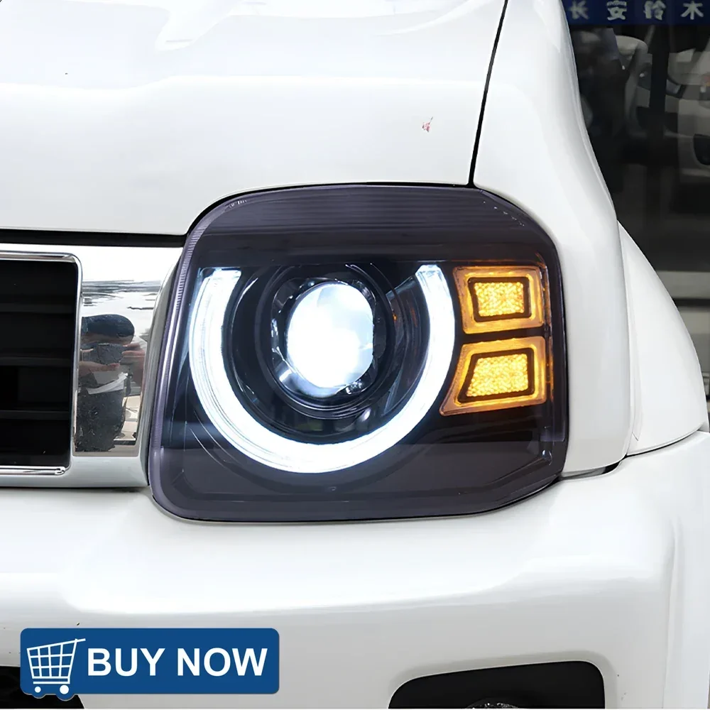 

Для Suzuki Jimny 2007-2015 светодиодные автомобильные фары в сборе, обновленный стиль Defender, линзы проектора, передние фары автомобиля, аксессуары