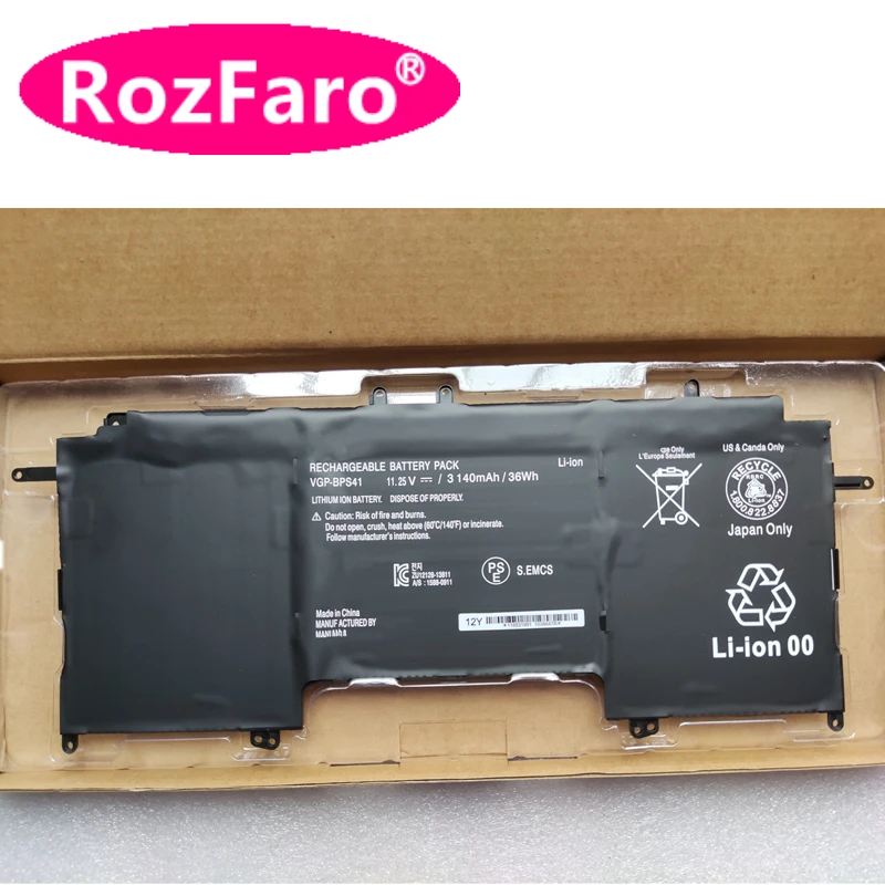 RozFaro VGP-BPS41 Battery For Sony Vaio Flip 13 SVF13N13CXB SVF13N18SCS SVF13N17SCB SVF13N2J2RS VF13N29SCS SVF13NA1UL SVF13N25CG