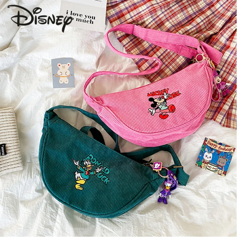 Disney Mickey New Women\'s Bag Fashionable High Quality Lantern Core Women\'s Shoulder Bag Popular Casual Versatile Crossbody Bag