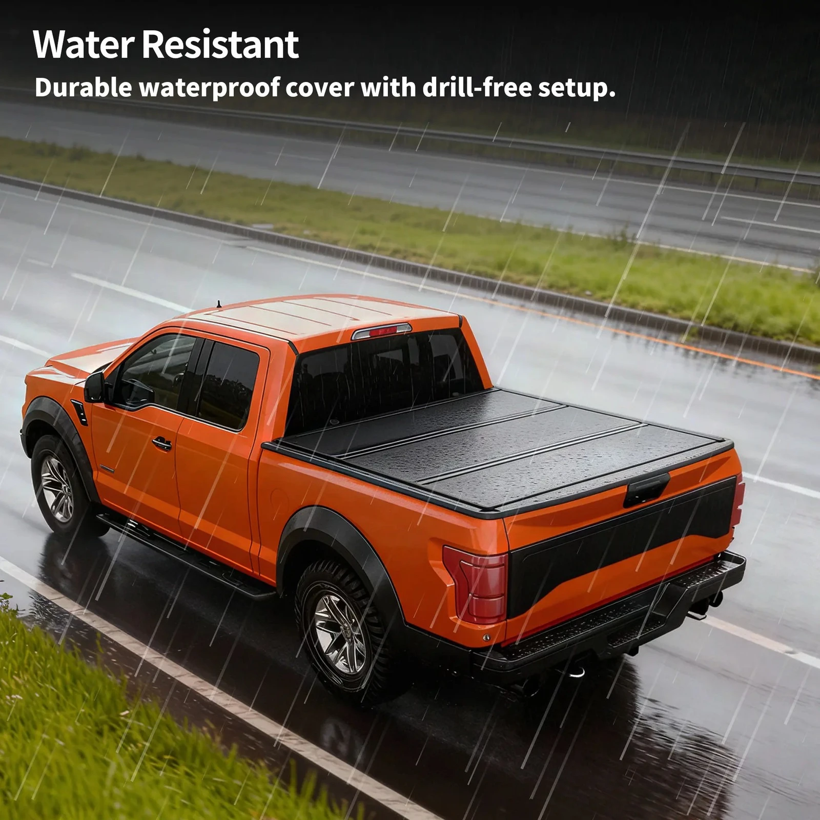 6.6ft 3-Fold Low-Profile Hard Tonneau Cover For 2019-2026 Silverado Sierra 1500
