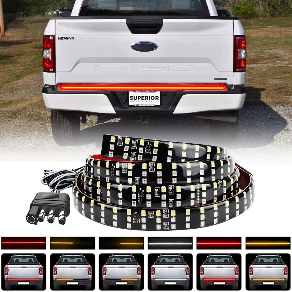 

Redline Triple LED Tailgate Light LED Red White Yellow Truck Trailer Pickup Side Marker Indicators Light Turn Signal Lights Tail