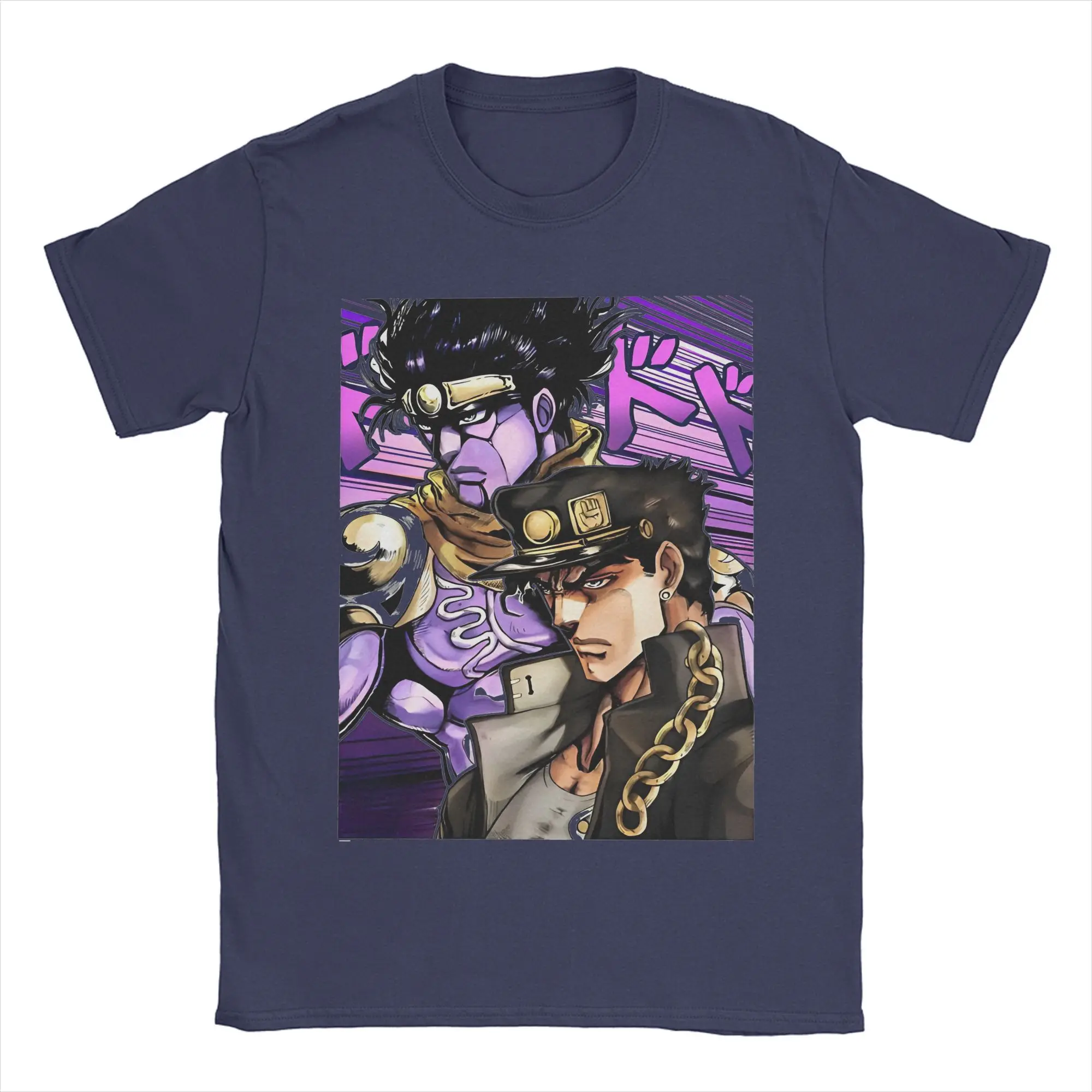 Jojos Bizarre Adventure Anime T Shirts for Men Women Pure Cotton Vintage T-Shirt Crewneck Yare Yare Daze Tee Shirt Clothes