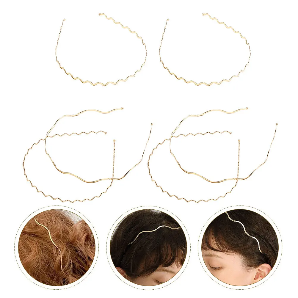 

6Pcs Simple Fashion Hairbands Metal Hair Hoops Women Hair Accessories Party Dance Decoration Women Hairband Creative Headdress
