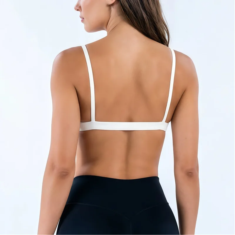 HISTELLO Impact Scoop Neck BH Damen Rückenfreier Fitness Gym Unterwäsche Nahtloser Workout Yoga BH Sexy Stoßfester Lauf-Sporttop – Detail 8