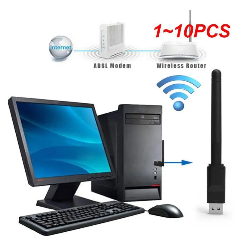 1~10PCS Mini Usb Wifi Adapter Multi System Compatibility Simulate Function Wifi Network Card Fi Receiver Strong