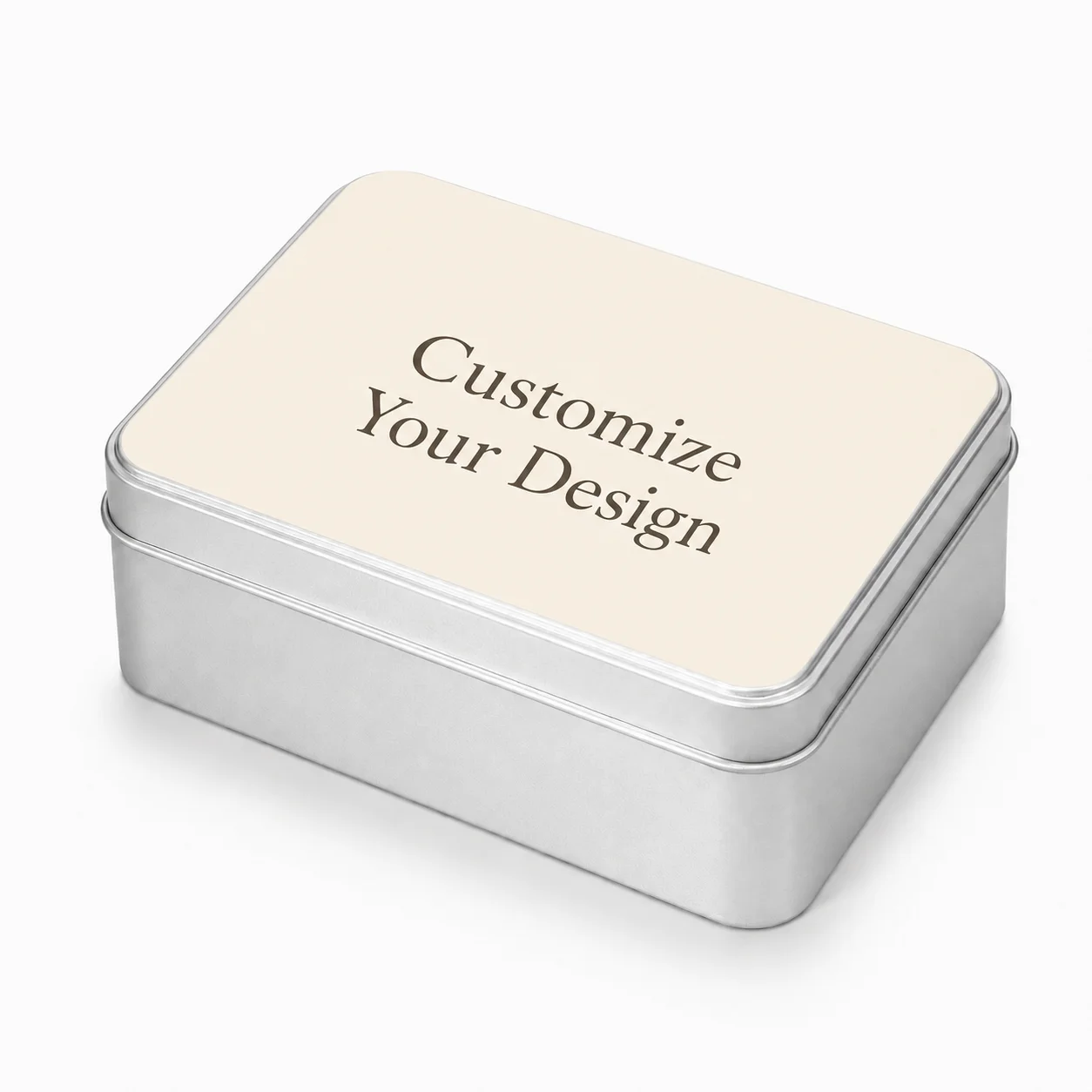Personalized Custom Vintage Metal Rectangular Tin Box, Refillable Tea Canister, Candy, Jewelry, Wedding Gift, Makeup Brush Holder
