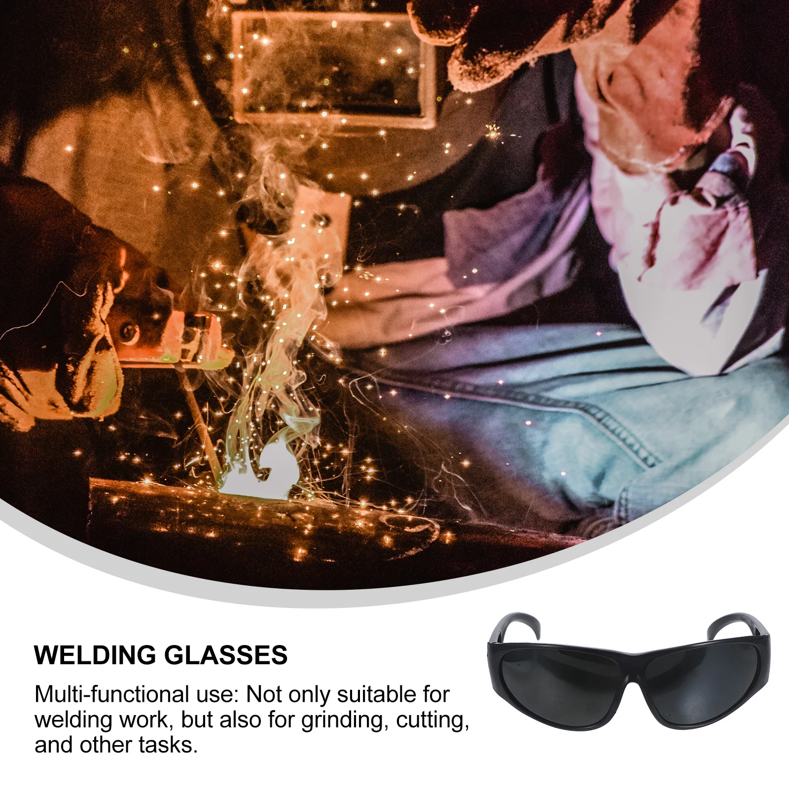 

Premium Glasses Polycarbonate Eye Protection Clear Vision Lightweight Comfortable For Men Women Multi- Eyewear