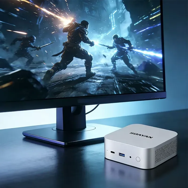 BOLRZO Mini PC R5 6600H up to 24GB LPDDR5 Support Pcie NVMe SSD Up to 3 channels 4K output WiFi6 Win11/Linux Mini Gaming