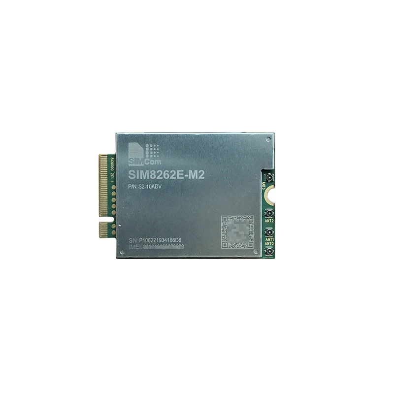 SIMCom SIM8262E-M2 5G module M.2 Multi-Band NR/LTE-FDD/LTE- TDD/HSPA+ R16 5G NSA/SA Sub-6G n77