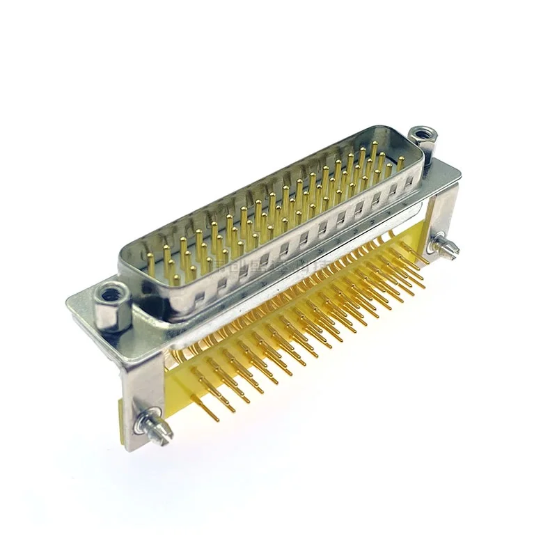 Imagem -03 - Banhado a Ouro Sólido Db50 Feminino Masculino Pcb Mount D-sub 50-pin Rs232 Conector 90 Graus Bend Pin Dr50 Hdr50 3u