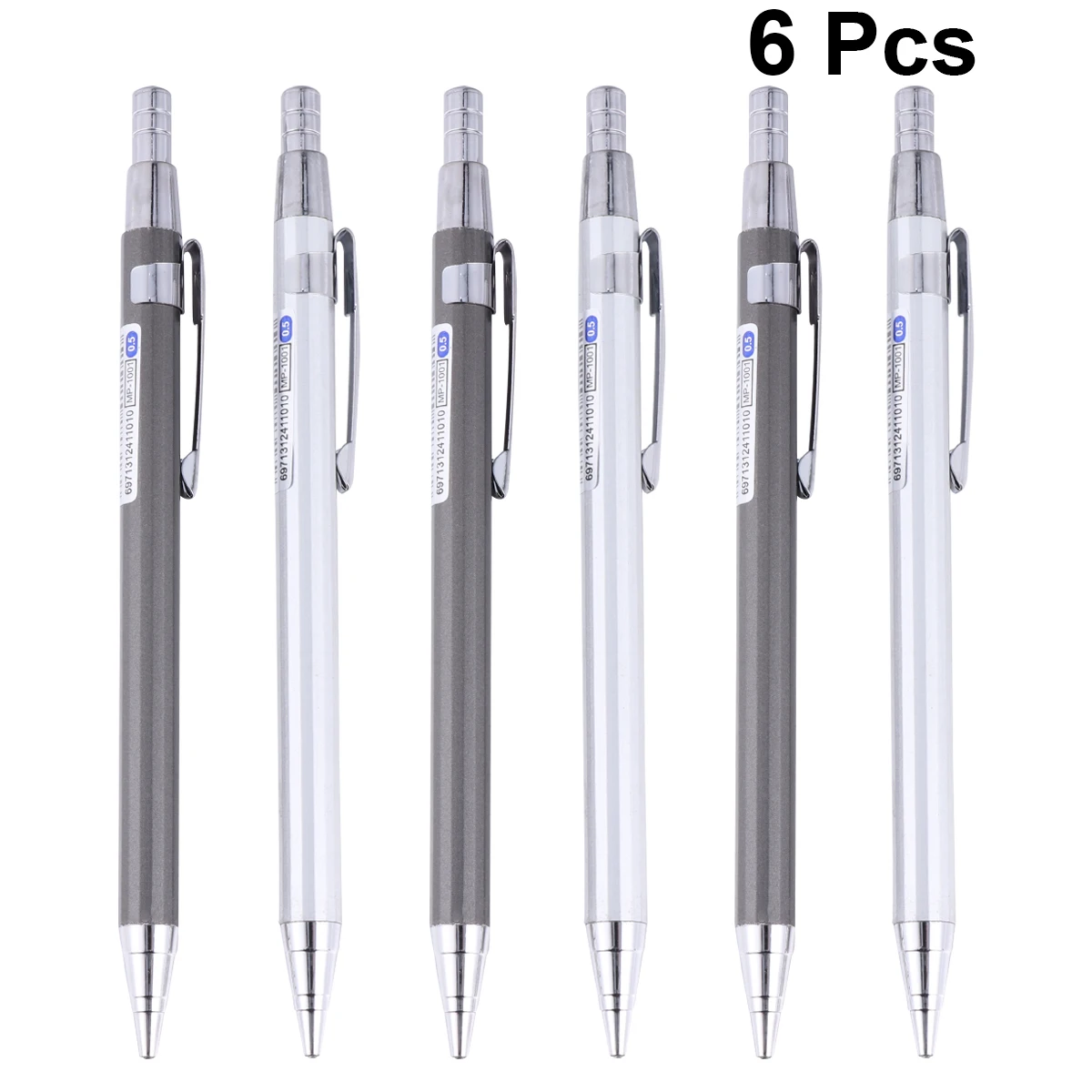 

6 Pcs Mechanical Pencil Students Lead Break Resistant Replaceable Core Refills Pupils