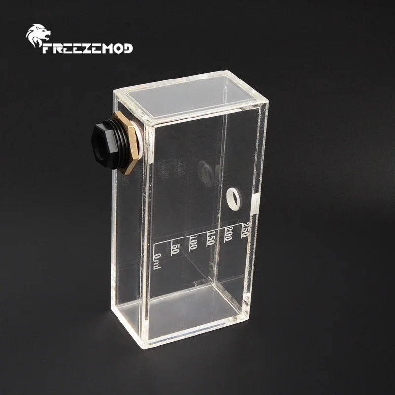 

FREEZEMOD Mini Square Reservoir Res Transparent Acrylic PC Cooling Water Tank Box Computer Cooler