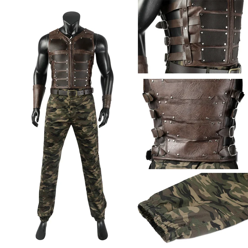 [Customized] New Movie Hunter Kraven Cosplay Costume Vest Sleveless Outfits Halloween Carnival Suit Sergei Kravinoff Costume