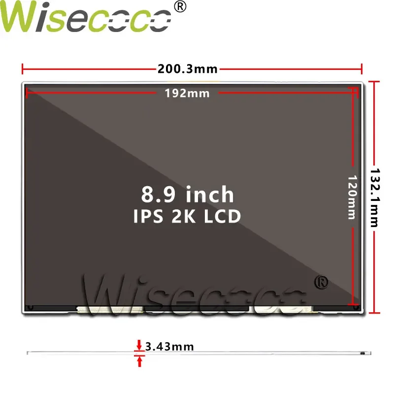 Imagem -03 - Wisecoco-painel de Toque Capacitivo para o Telefone Android Tipo-c Usb c Controlador Driver Board 2k Display Lcd Tela Ips 89 Polegadas