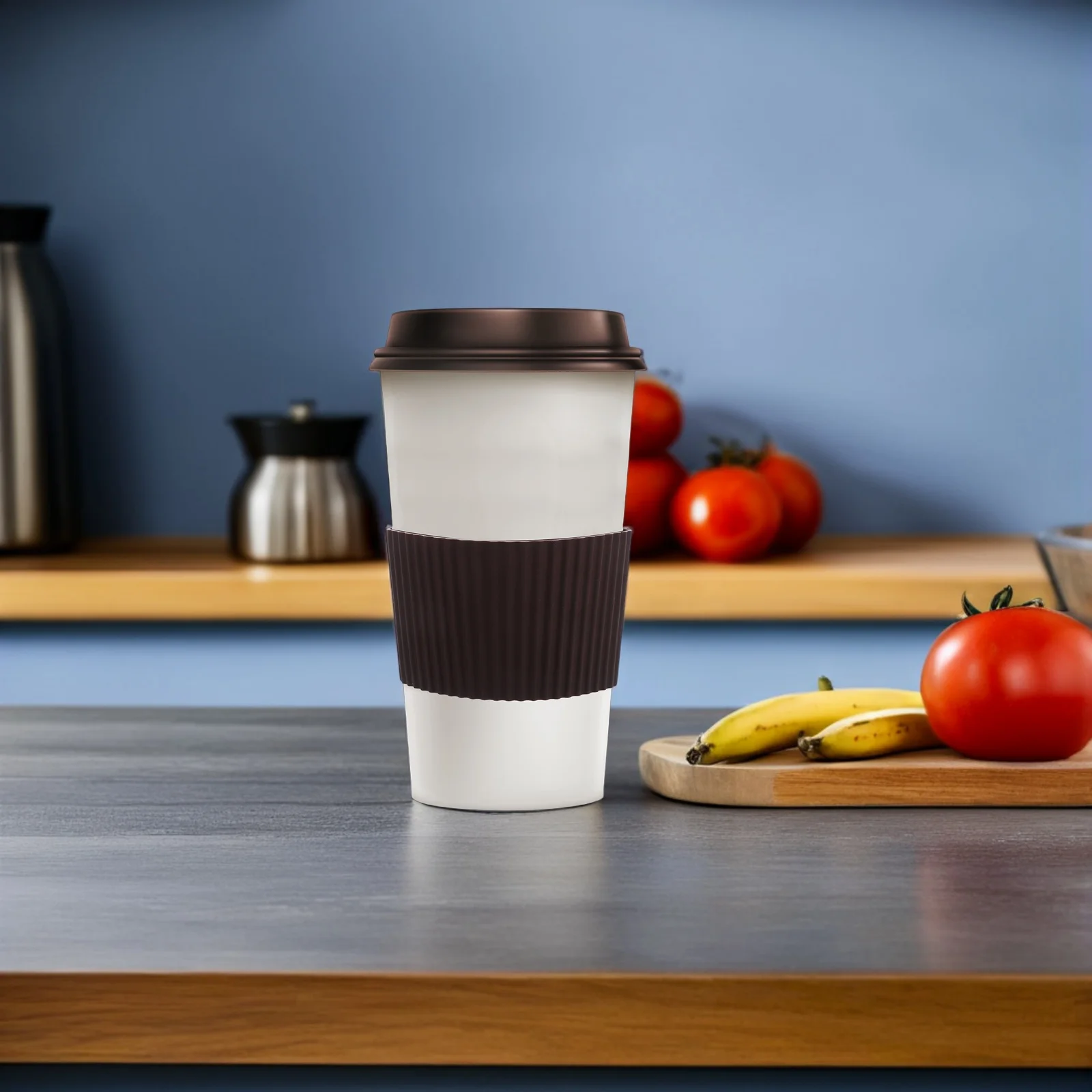 

10Pcs Silicone Coffee Mug Sleeves Heat Resistant Non-Slip Reusable Cup Protector Cover Insulated Sleeve Travel Home Use