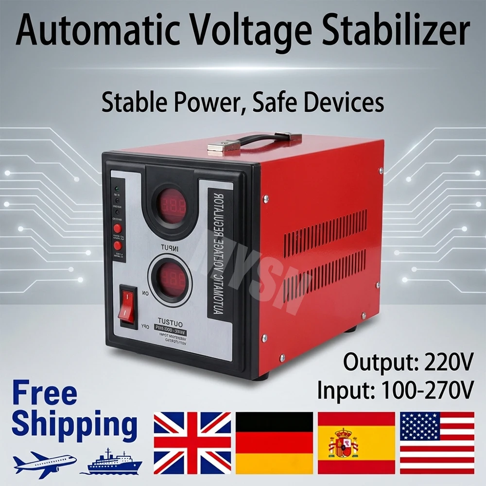 High Frequency 3000W 5000W 100V-260V Input Fully Automatic AC Voltage Stabilizer Household 220V 110V Output Voltage Regulators