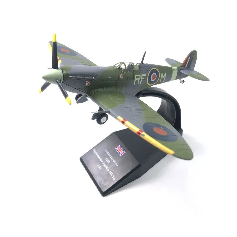 

1/72 Scale Spitfire Fighter Simulation Diecast Metal Military Aircraft Model Finished Product Collectible Toy