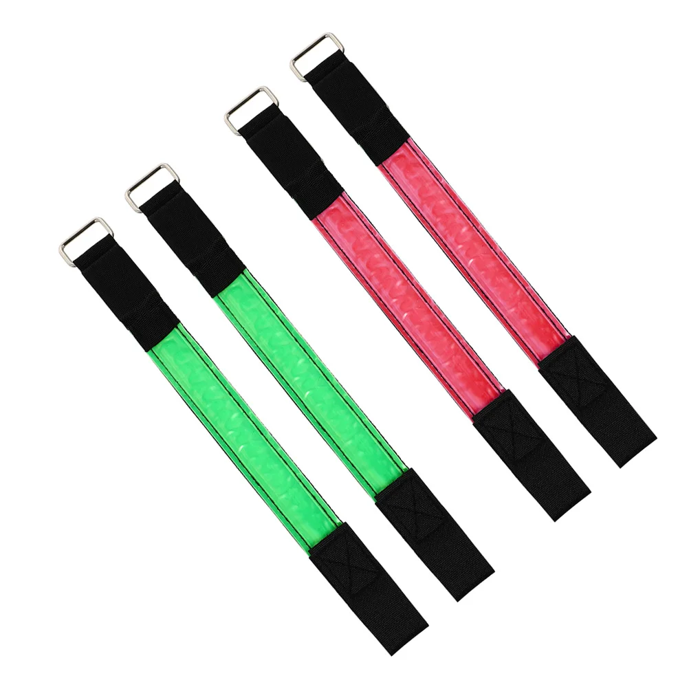 4 قطعة LED متوهجة ليلة تشغيل شارة دائم عاكس معصمه معدات الجري الرياضية قابل للتعديل قابلة للشحن #6