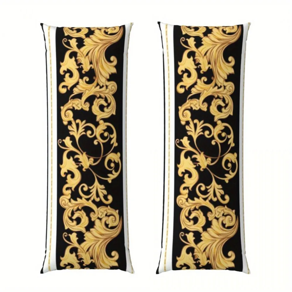 One Long Pillowcase - 20x54 Inches / 50x137cm - Vintage Style, 100% Polyester Fiber Fabric, Zipper Closure, Machine Washable - S