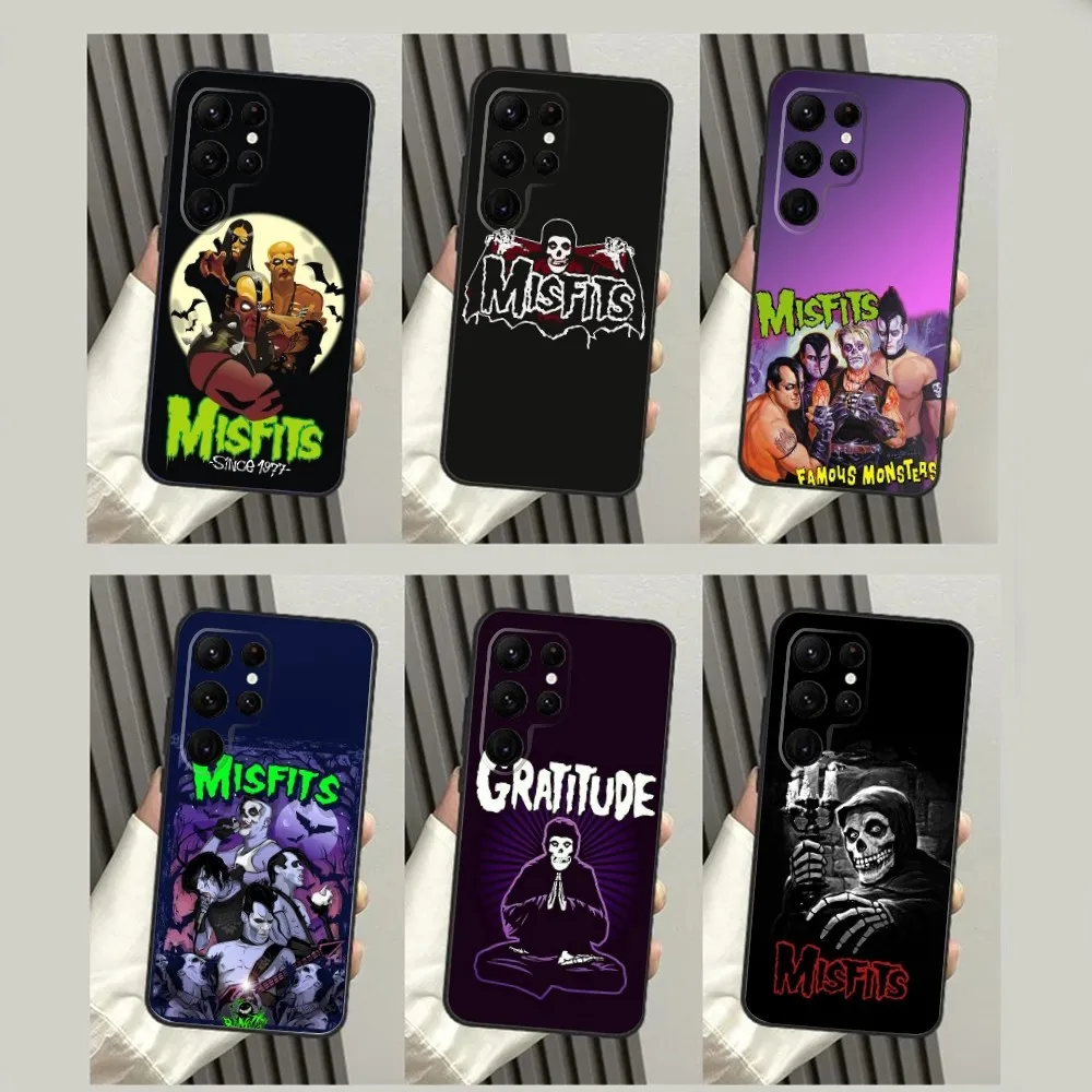 

Rock Band M-Misfits Phone Case For SamsungS23,S22,S21,S20 Ultra Pro S10,S30Plus,S9,20lite Ultra Black Cover