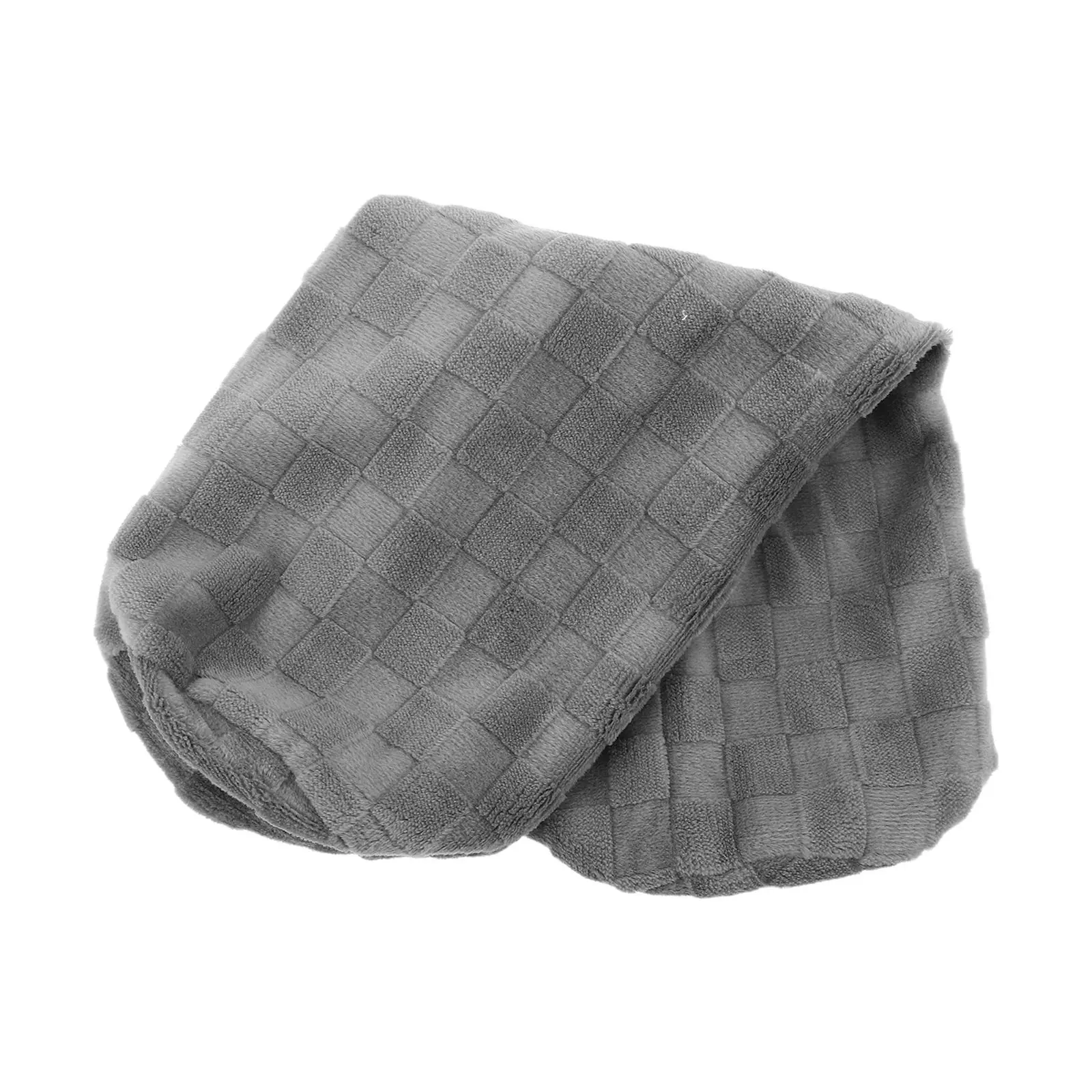 Gray Cylindrical Pillow Cover Boho Style Soft Flannel Round Neck Pillow Case for Bolster Cushion Sofa Bed Cervical Support