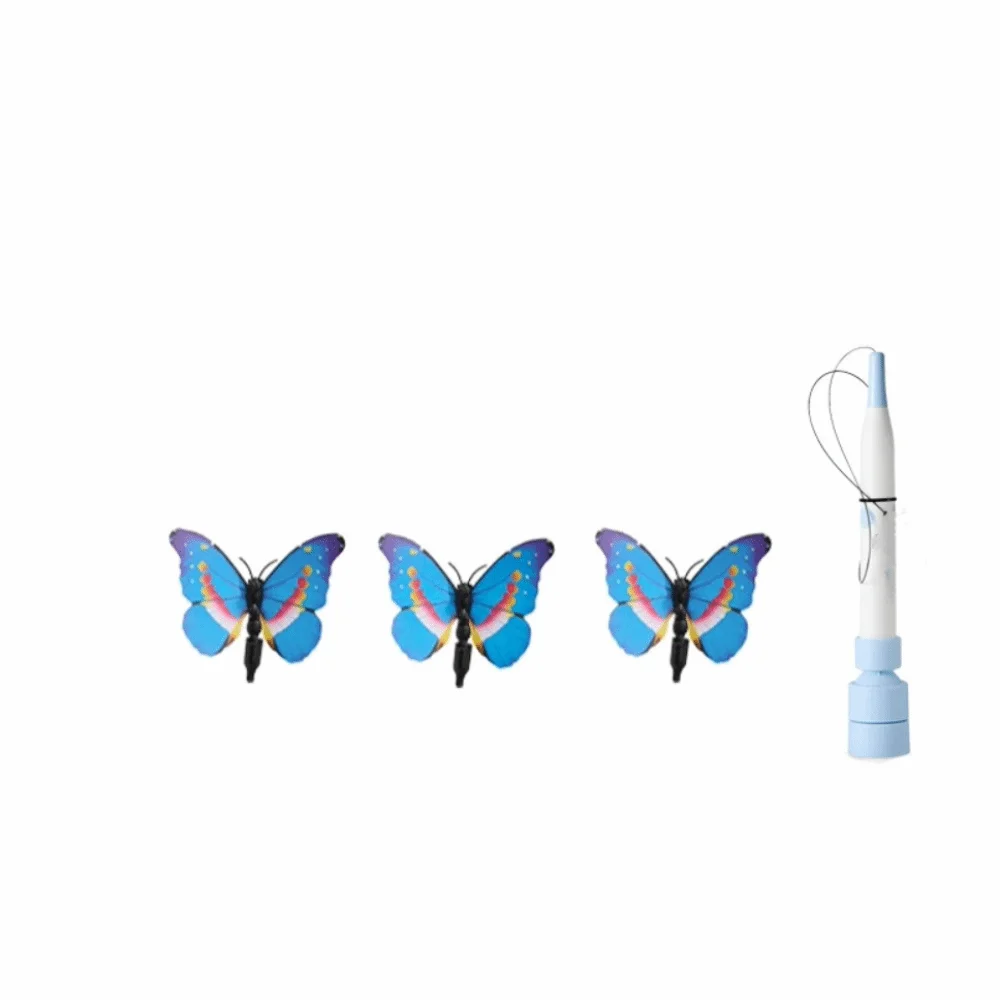 

Длинная электрическая игрушка-дразнилка для кошек 360 ° Вращающаяся игрушка-бабочка на присоске из стальной проволоки для самостоятельных игр и веселья