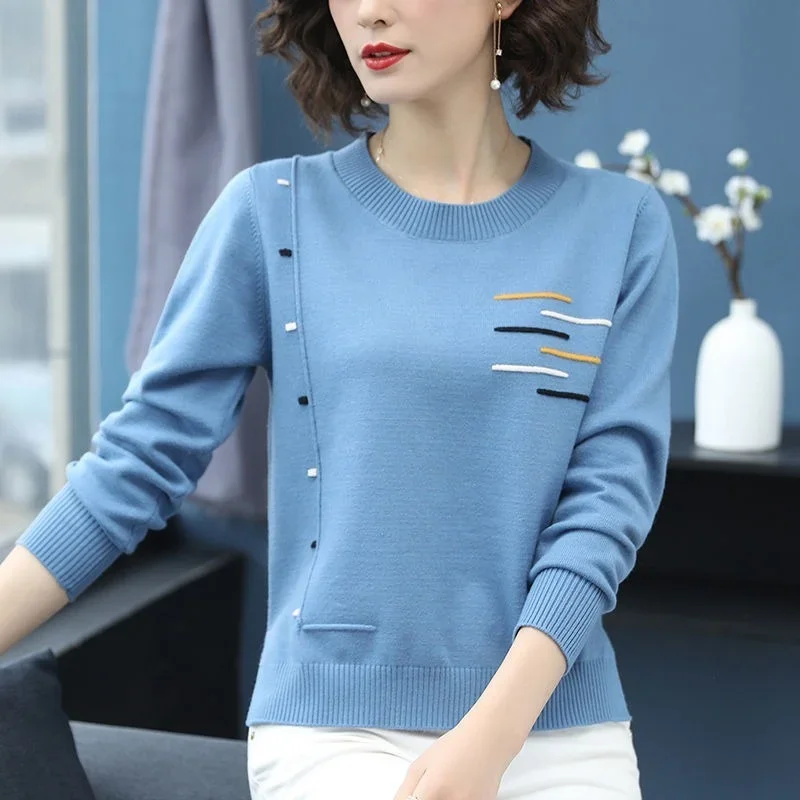 O-neck Sweater Women Jumper 2024 Spring Autumn Basic Warm Clothes Female Pull Femme Knitted Pullover  and Pullovers Y643