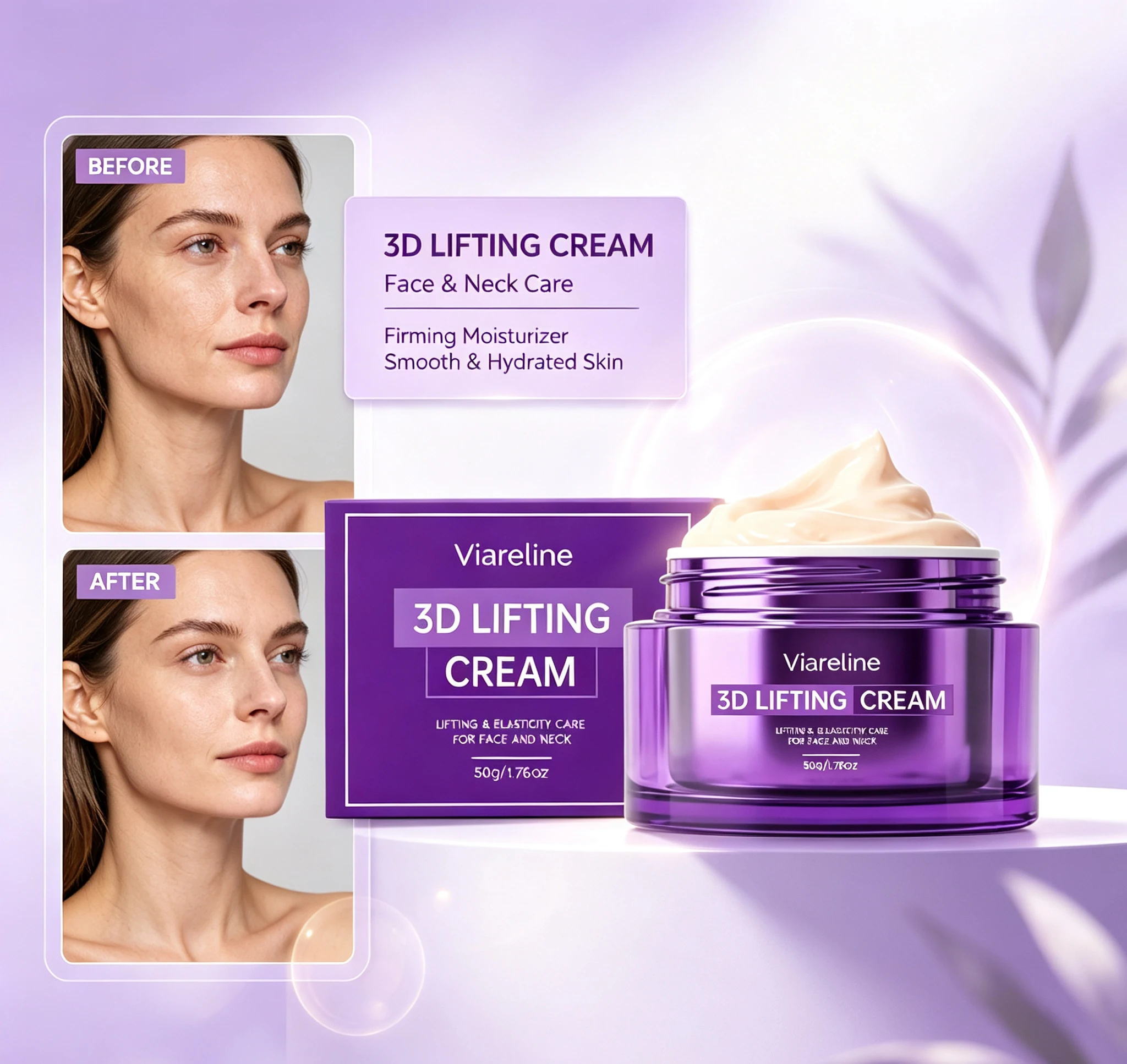 viareline-3d-lifting-cream-face-neck-firming-moisturizer-improve-skin-elasticity-anti-aging-daily-facial-cream-50g
