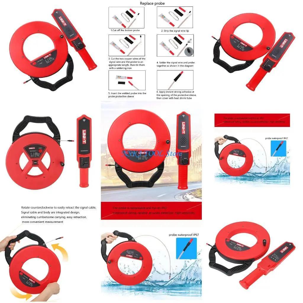 L8RC Muur Ijzeren Pijp Verstoppingsdetector Diagnostisch Hulpmiddel Scanner Pijpleiding Blokkeren