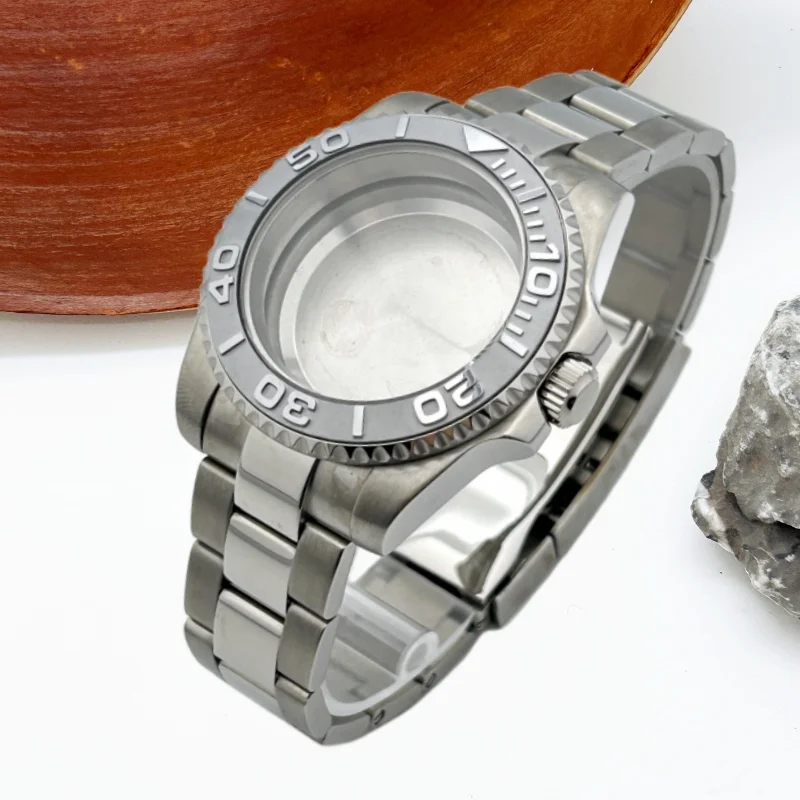 

40mm Watch Case Steel Band Parts for Seko Yacht Master NH34 NH35/36/38/70 Movement 28.5mm Dial Waterproof Sapphire Crystal Glass