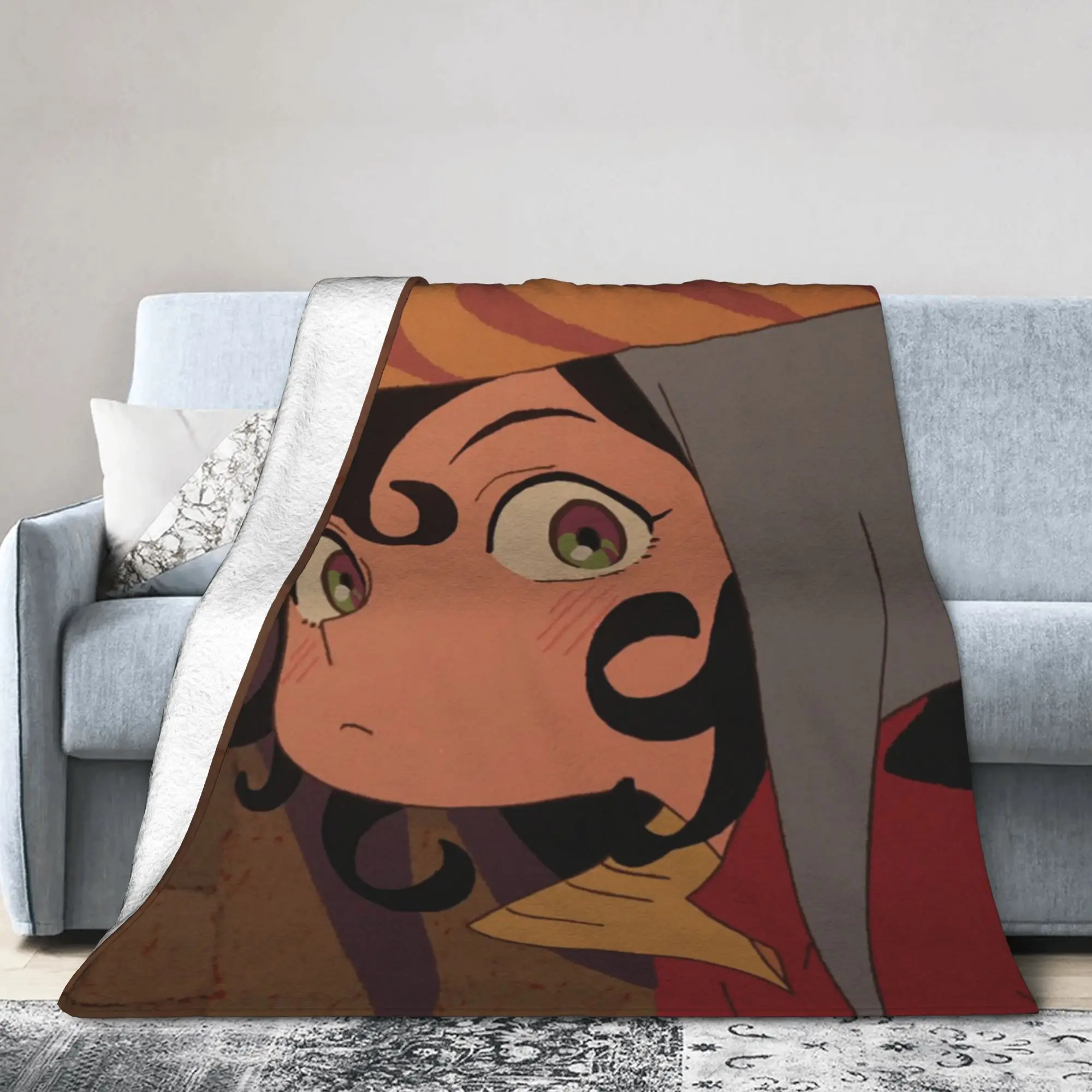Tenmaku no Jaadugar Cartoon Blankets Fleece Textile Decor  Multi-function Warm Throw Blanket for Bed Office Rug Piece