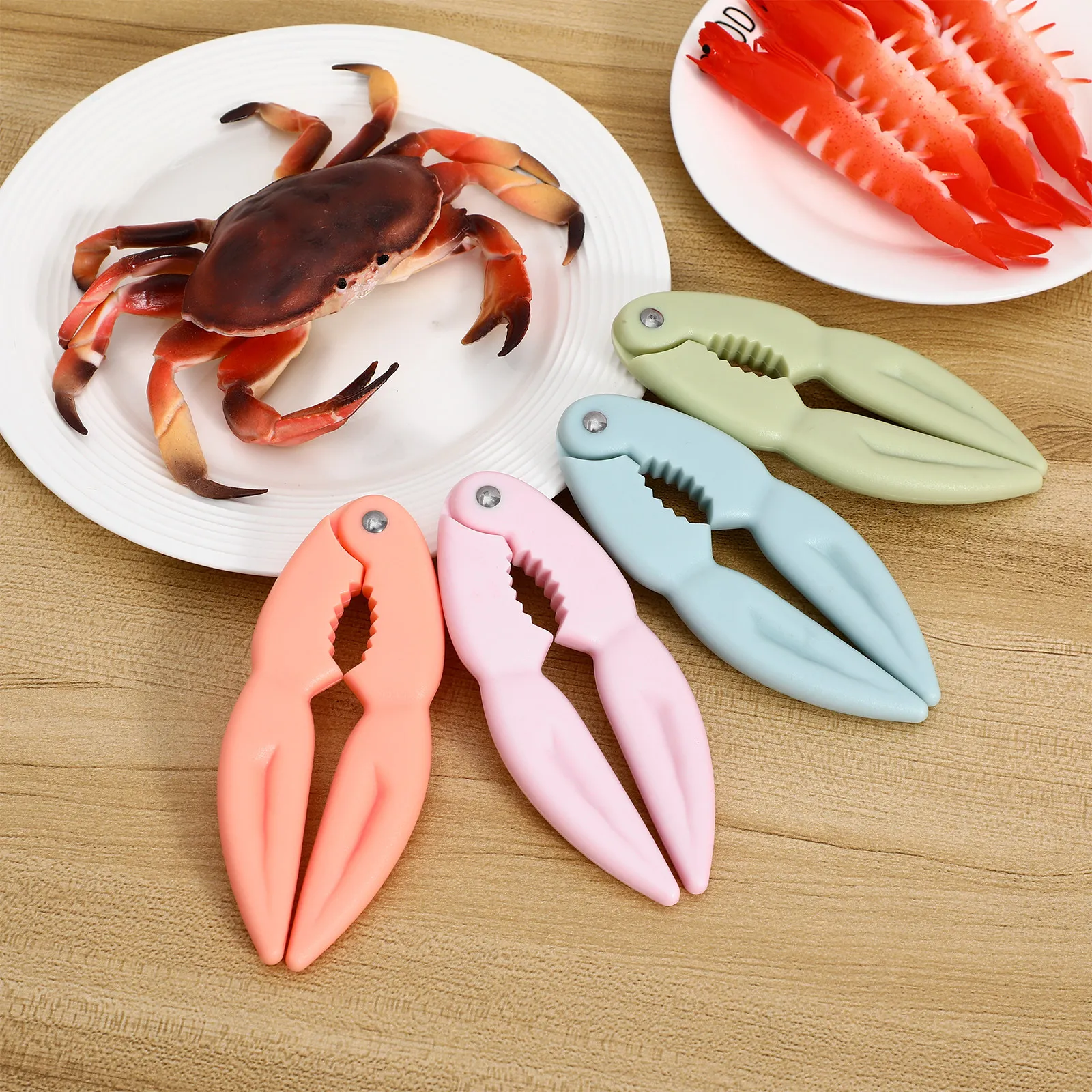 8Pcs Crab Leg Crackers Easy to Use Nutcracker Mechanism Portable Seafood Clamps for Crabs Lobsters Crayfish Kitchen Seafood