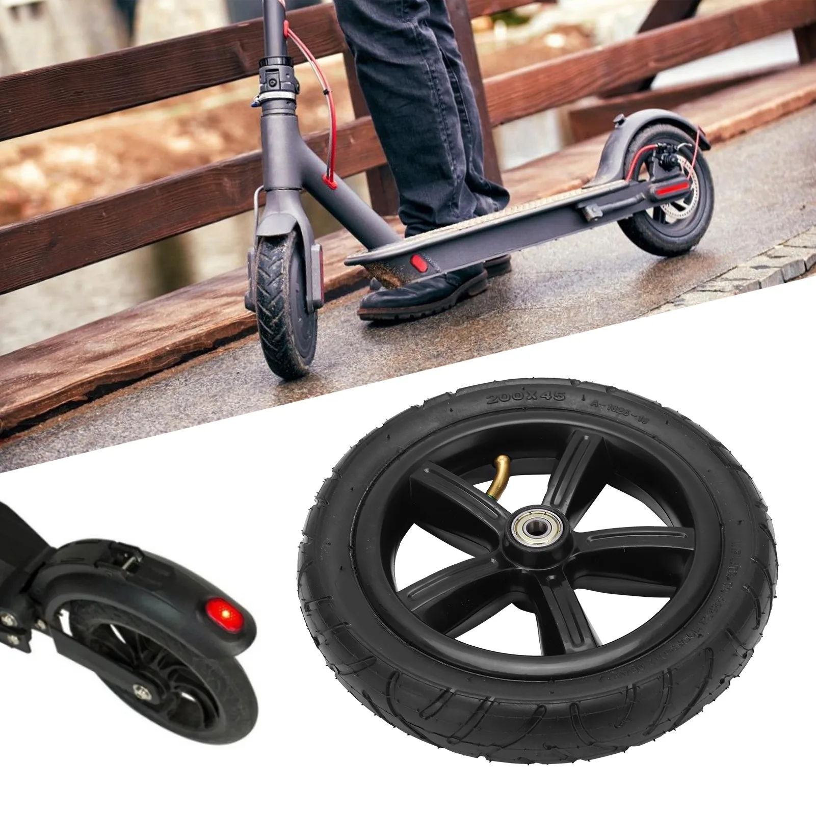8 Inch 200x45 Pneumatic Wheel 8 Inch 200x45 Pneumatic Wheel with Inner Tube for Electric Scooter with Hub and Bearings