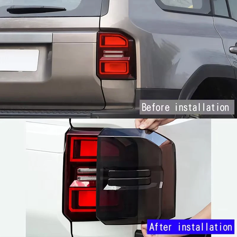 

For Toyota Prado LC250 2024 Car Tail Light Frame Rear Lamp Cover Brake Light Decorative Cover Car Accessories